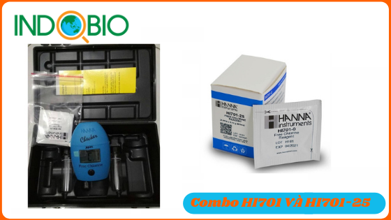 Combo máy đo clo dư hi701 và thuốc thử clo hi701-25