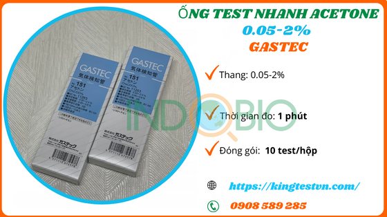 ống test nhanh khí actone 0.05-2% gastec 151